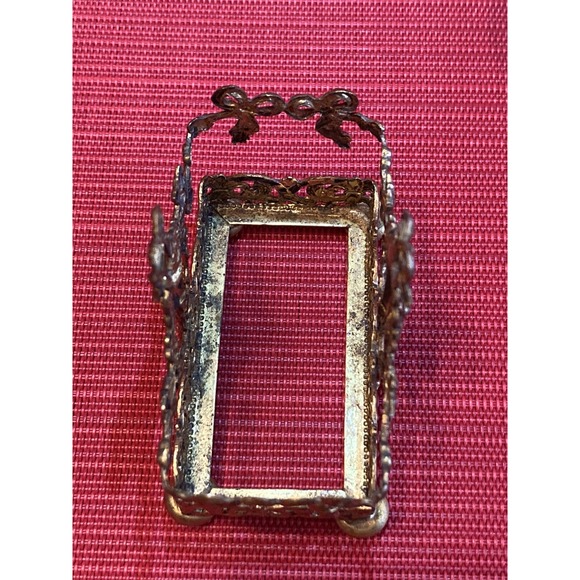 Brass Caddy & Perfume Bottles Style Of 19th Century French Baccarat Floral Motif - Picture 12 of 14